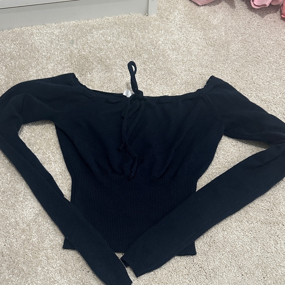 Elegant Black Off-Shoulder Women's Top